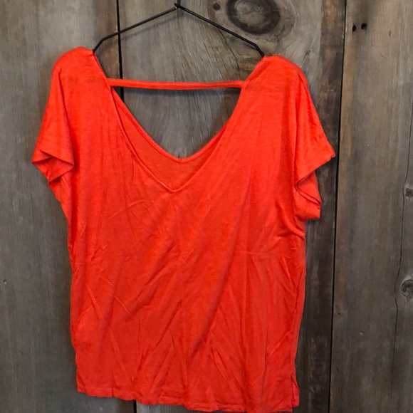 Old Navy V-neck Short Sleeve Top Orange Small - Picture 5 of 11